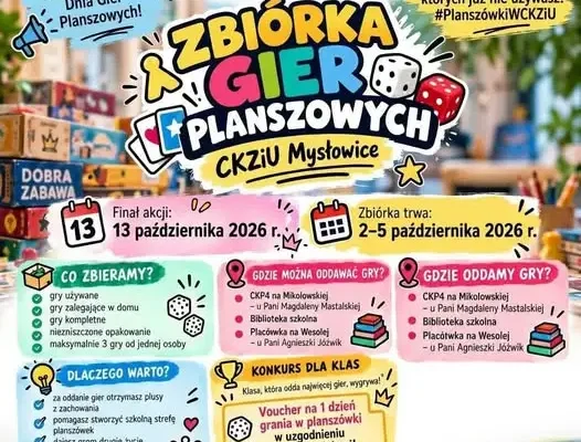 CKZiU Mysłowice zbiera planszówki – akcja „Gra razem” potrwa do 5 października