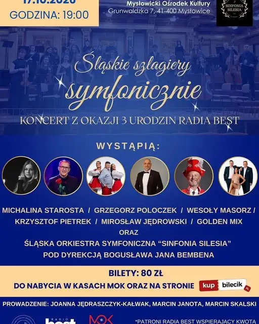 Konkurs na bilety na Śląskie Szlagiery Symfonicznie w Mysłowicach